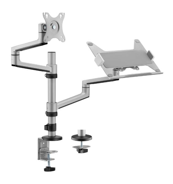 BRATECK LDT72-C024ML - 17''-32'' Dual Arm Premium Articulating Monitor Arm Tray Arm Extension 466mm
