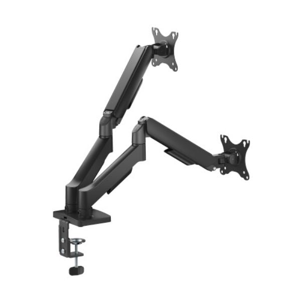 BRATECK LDT97-C024E - 17"-32" Dual Monitor Mechanical Spring Monitor Arm. Max Load 2x 9Kgs, Black