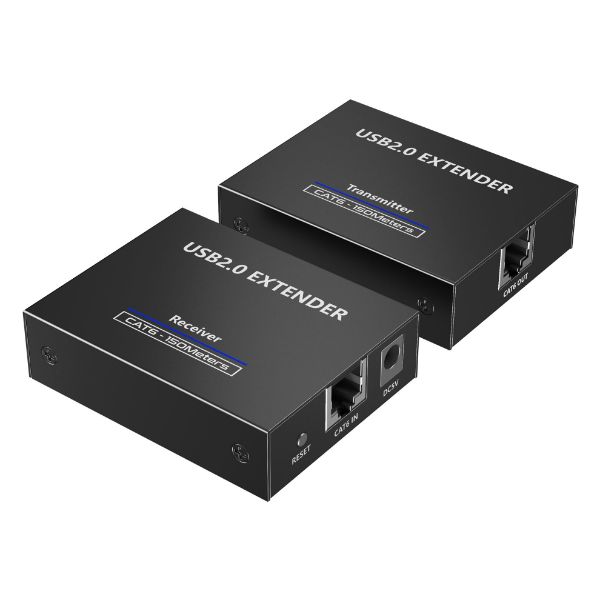 LENKENG LKV100USB - 4-Port USB-A 2.0 Extender Over Cat5e/6/7 Network Cable. Extend up to 150m (Cat6)