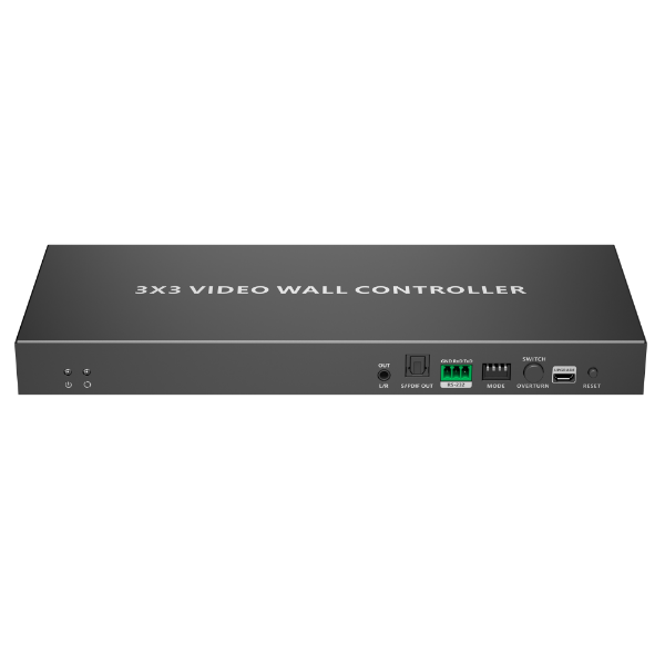 LENKENG LKV109VW-V2-0 - 3x3 HDMI Videowall Controller w/ 1x HDMI In & 9x HDMI Out. 4096x2160@60Hz Res