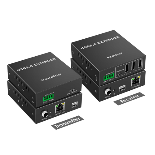 LKV300USB - LENKENG LKV300USB - 4-Port USB-A 3.0 Extender Over Cat5e/6/7 Network Cable. Extend up to 90m (Cat6a)