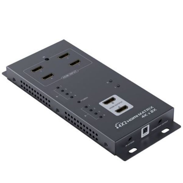 LENKENG LKV342PRO - 4-In-2-out HDMI Matrix Switch. Supports up to UHD 4K2K@30Hz & 1080p Full HD.