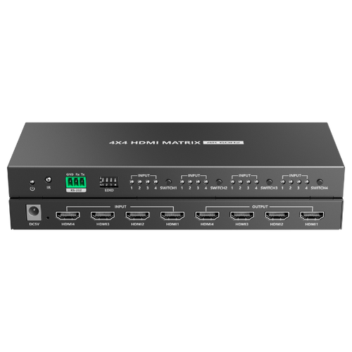 LKV424 - LENKENG LKV424 - 4K 4-In-4-out HDMI 2.0 Matrix Switch. IR Control. 3 Pin RS232 control