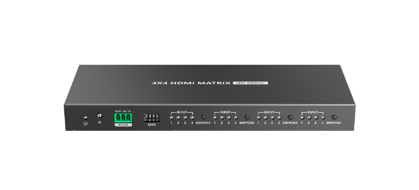 LENKENG LKV424 - 4K 4-In-4-out HDMI 2.0 Matrix Switch. IR Control. 3 Pin RS232 control