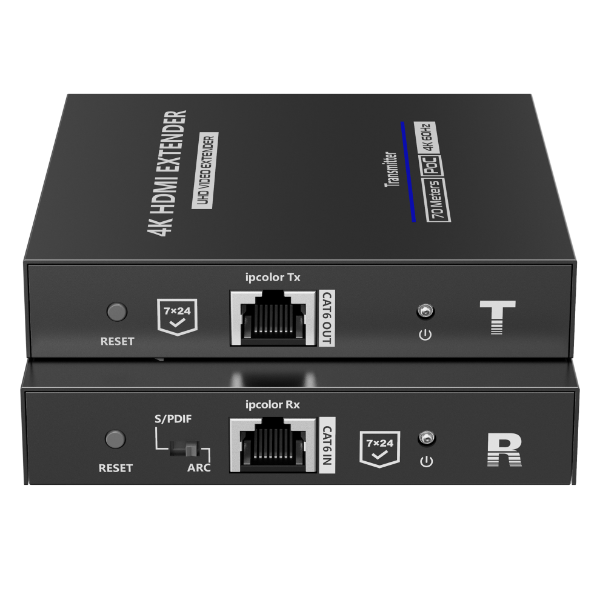 LENKENG LKV676P-I - HDMI 2.0 POC Extender Over Cat6/6a. Supports up to 4K@60H Zero Latency. Two Way IR. HDMI