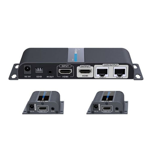 LKV712PRO - LENKENG LKV712PRO - 1-In-2-Out 1080P HDMI Extender. 1x HDMI 2x RJ45 out Compatible CAT6/6a/7 Cables