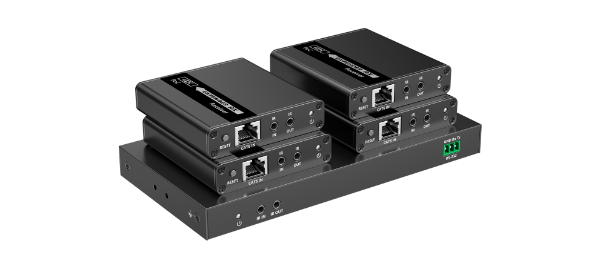 LENKENG LKV724P - 1-In-4-Out 4K@30Hz HDMI Extender. 1x HDMI 4x RJ45 out Compatible w/ CAT6/6a/7 Cables