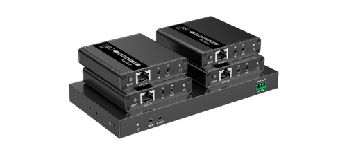 LKV724P - LENKENG LKV724P - 1-In-4-Out 4K@30Hz HDMI Extender. 1x HDMI 4x RJ45 out Compatible w/ CAT6/6a/7 Cables