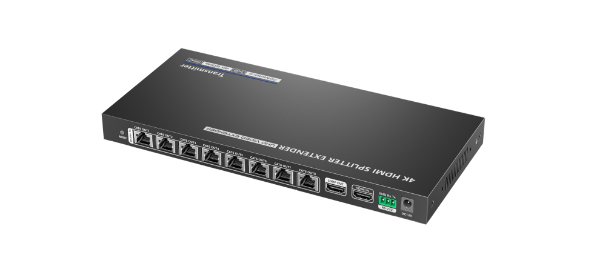 LENKENG LKV828P - 1-In-8-Out 4K@60Hz HDMI Extender. 1x HDMI 8x RJ45 out Compatible w/ CAT6/6a/7 Cables