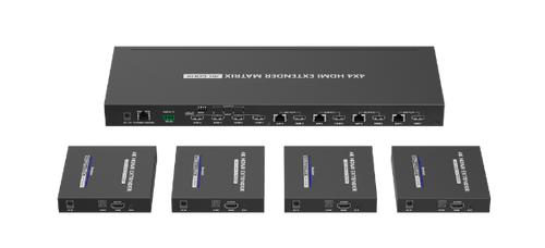 LKV844 - LENKENG LKV844 - 4-In-4-out HDMI Extender Kit Matrix Switch. Includes 1x 4-Port Transmitter