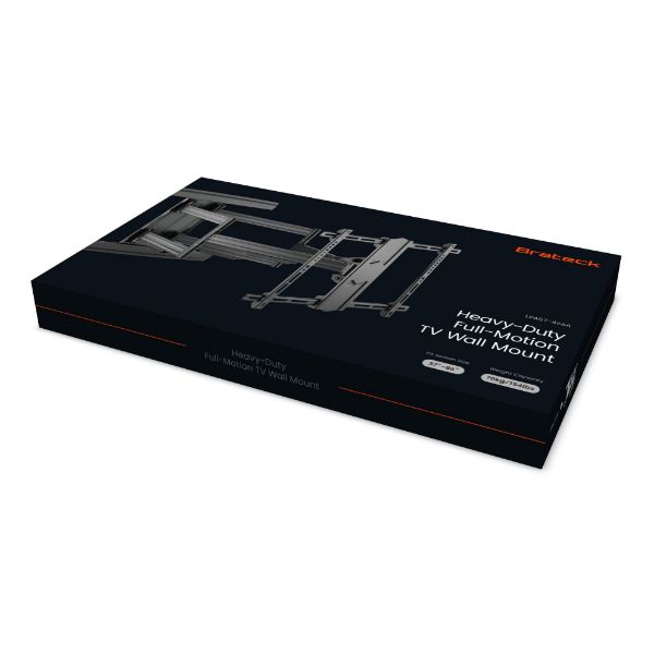 BRATECK LPA57-466A-BK - 37''-86'' Full-Motion wall Bracket Max load: 70kg VESA support up to: 600x400.