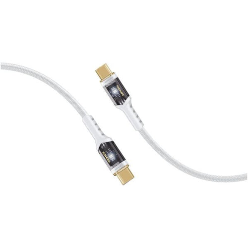 LUCIDLINE-CC200W - PROMATE LUCIDLINE-CC200W - 2m USB-C to USB-C Ultra-Fast 100W PD Cable w/ Transparent Connectors