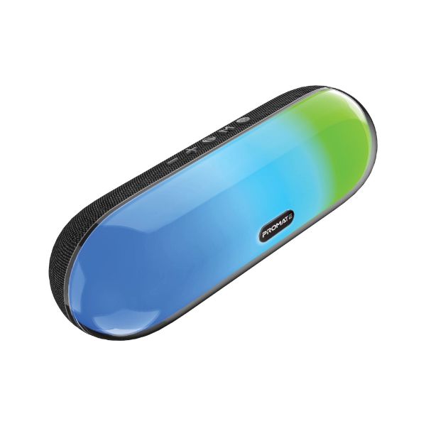 PROMATE LUMIBAR - 10W Wireless HD Bluetooth Portable Speaker LED Lighting. Built-in 2200mAh Battery