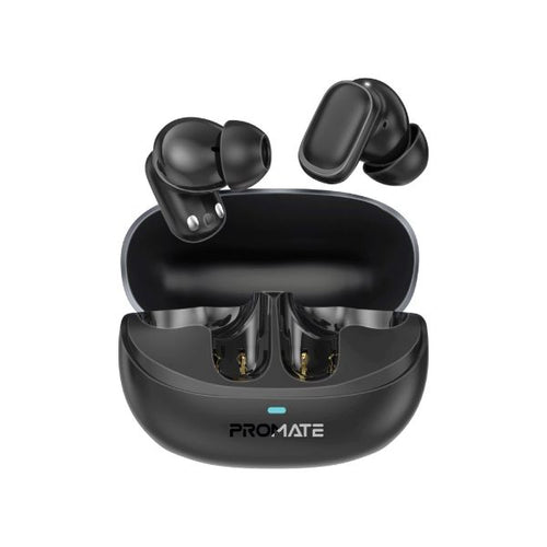 LUSH-PRO-BLK - PROMATE LUSH-PRO-BLK - In-ear HD TWS BT Earbuds Intellitouch & 400mAh Charging Case. Ergonomic Fit