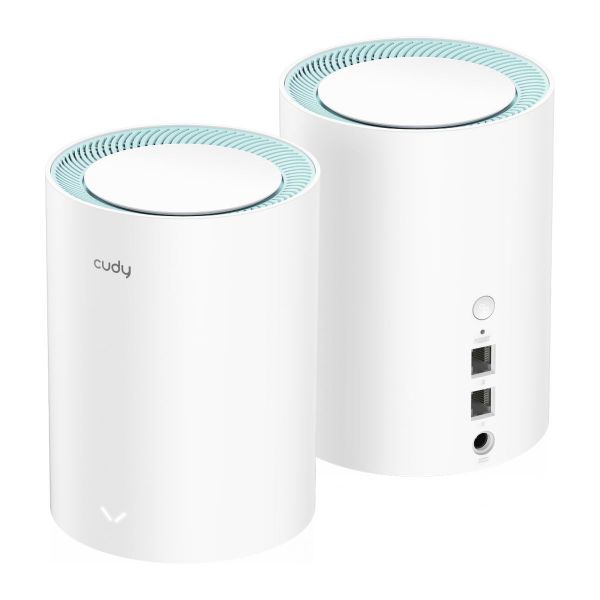 CUDY M1300-2PACK - AC1200 2-Pack Gigabit Dual Band Wi-Fi Mesh System. 4-Stream Dual Wi-Fi 5 867Mbps