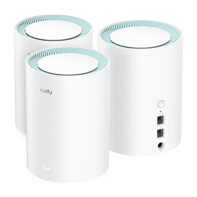 CUDY M1300-3PACK – AC1200 3er-Pack Gigabit Dual-Band Wi-Fi Mesh System. 4-Stream Dual Wi-Fi 5 867Mbit/s