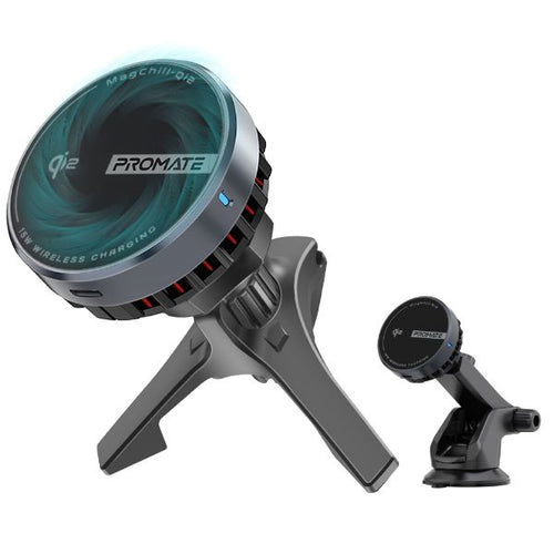 MAGCHILL-QI2 - PROMATE MAGCHILL-QI2 - 15W ActiveCool Cradleless Qi2 Wireless Smartphone inCar Charger Mount. MagSafe