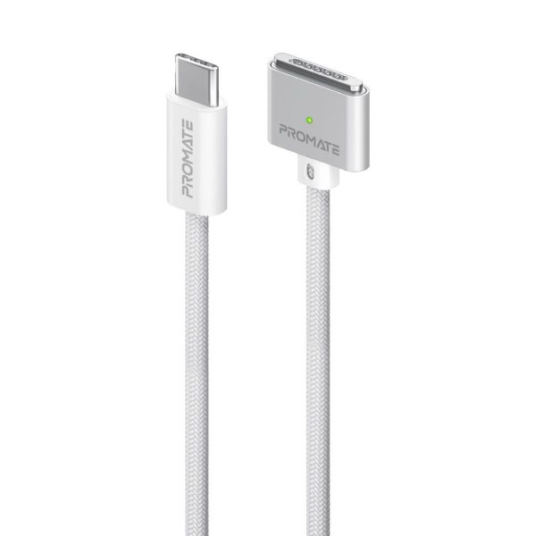 PROMATE MAGCORD-140PD - 2M 140W USB-C to MagSafe 3 Charging Cable for MacBook. Tangle Free Nylon Braided