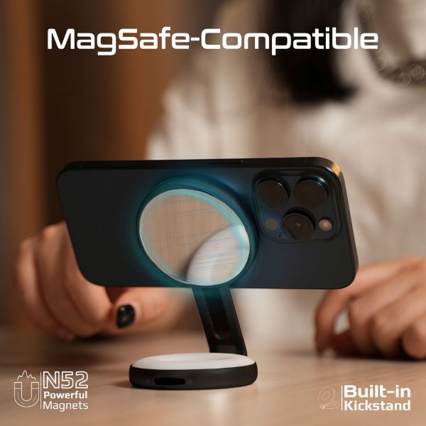 PROMATE MAGHALO-PRO - 360° Rotatable Ultra-Slim MagSafe Compatible Rechargeable LED Ring Light