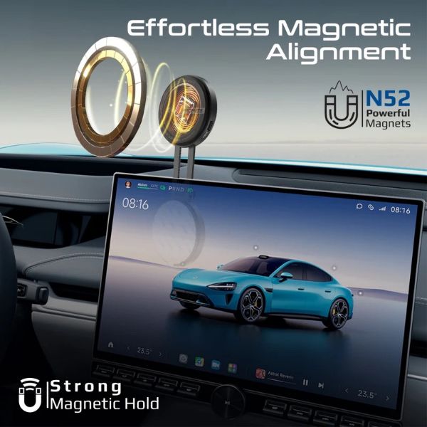 PROMATE MAGMATE-1 - 15W Qi2 Extending Magnetic Wireless Charging Mount. 360 Rotatable Extend & Fold