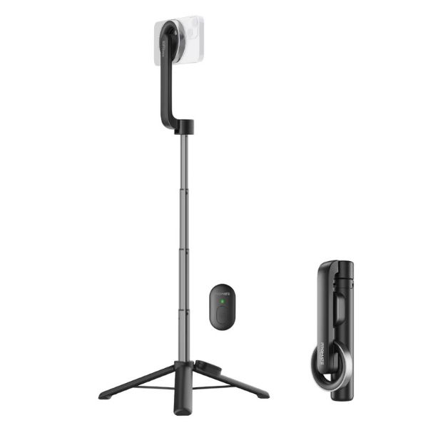 PROMATE MAGSTICK - MagSafe Foldable Selfie Stick with BT Remote Control 70cm Max Height Remote
