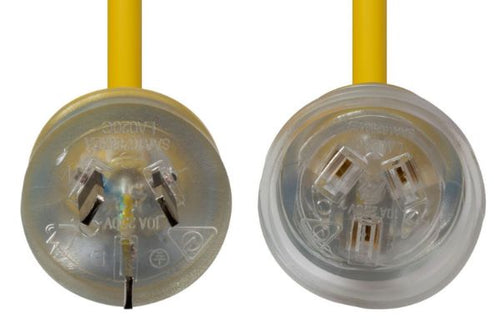 PEXT-HD10 - DYNAMIX PEXT-HD10 - 10M 240v Heavy Duty Power Extension Lead (3 Core 1.0mm) Power-On LED in Clear Moulded