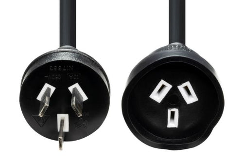 PEXT2MBK - DYNAMIX PEXT2MBK - 2M 240v 10A Standard Duty Power Extension Lead 3 Core 1.0mm Black