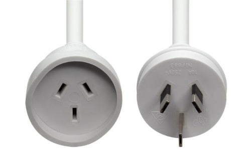 PEXT3M - DYNAMIX PEXT3M - 3M 240v 10A Standard Duty Power Extension Lead 3 Core 1.0mm White