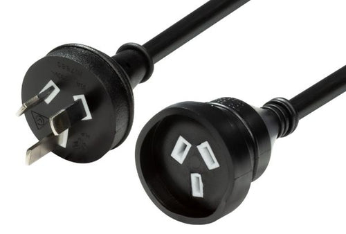 PEXT7MBK - DYNAMIX PEXT7MBK - 7M 240v 10A Standard Duty Power Extension Lead 3 Core 1.0mm Black