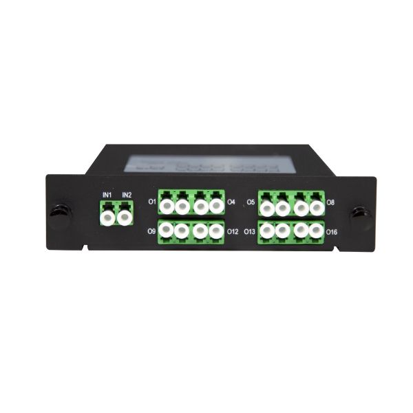 DYNAMIX PLC-LCAPC-216 - PLC Fibre Optic 2:16 LC/APC Splitter Front Input Cassette Module 2x IN & 16x Out