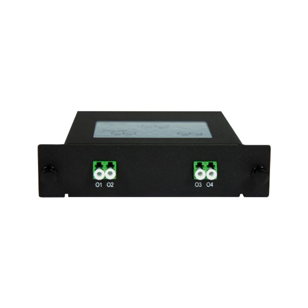DYNAMIX PLC-LCAPC-24R - PLC Fibre Optic 2:4 LC/APC Splitter NON-Cassette Rear Input Module 2x IN & 4x Out