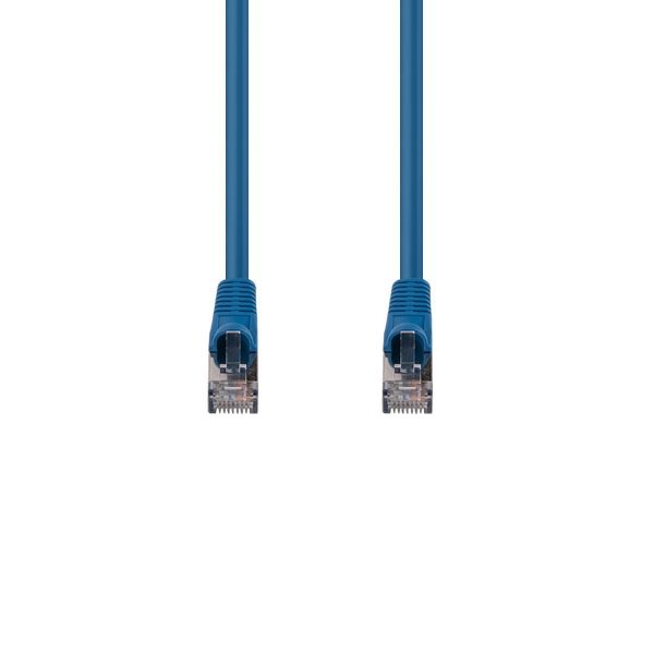 DYNAMIX PLE-AUGS-1 - 1m Cat6A S/FTP Blue 10G Patch Lead 26AWG 500MHz Shielded Plug. Cat6 Augmented