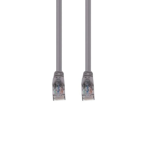 DYNAMIX PLGY-C6A-0 - 0.5m Cat6 Grey UTP Patch Lead T568A 250MHZ 24AWG Unshielded Plug.