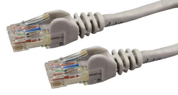 DYNAMIX PLGY-C6A-1 - 1m Cat6 Grey UTP Patch Lead T568A 250MHZ 24AWG Unshielded Plug.