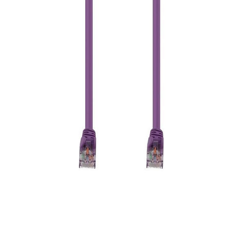 DYNAMIX PLP-C6A-0 - 0.5m Cat6 Purple UTP Patch Lead T568A 250MHZ 24AWG Unshielded Plug.