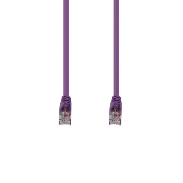 DYNAMIX PLP-C6A-1 - 1m Cat6 Purple UTP Patch Lead T568A 250MHZ 24AWG Unshielded Plug.
