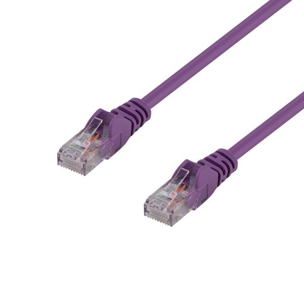 DYNAMIX PLP-C6A-5 - 5m Cat6 Purple UTP Patch Lead T568A 250MHZ 24AWG Unshielded Plug.