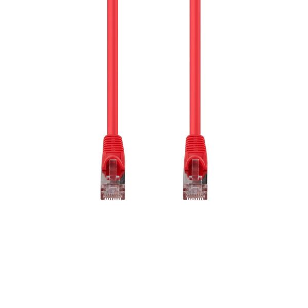 DYNAMIX PLR-AUGS-1 - 1m Cat6A S/FTP Red 10G Patch Lead 26AWG 500MHz Shielded Plug. Cat6 Augmented