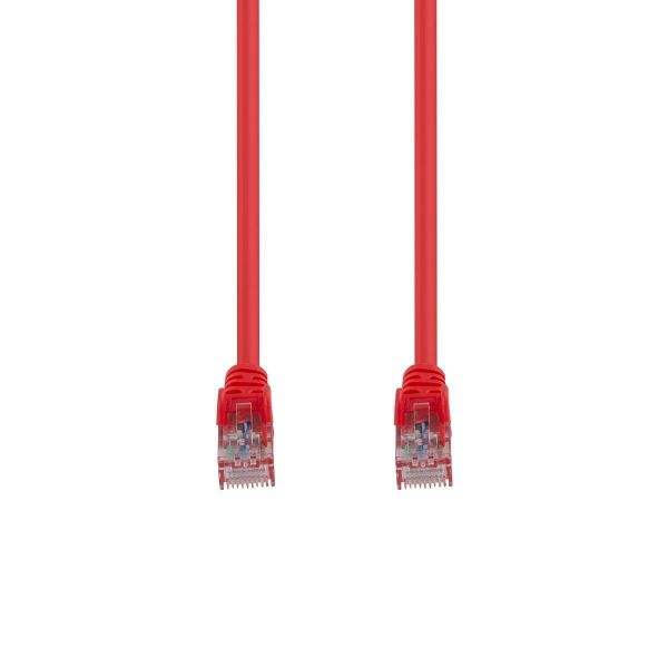DYNAMIX PLR-C6A-2 - 2m Cat6 Red UTP Patch Lead T568A 250MHZ 24AWG Unshielded Plug.