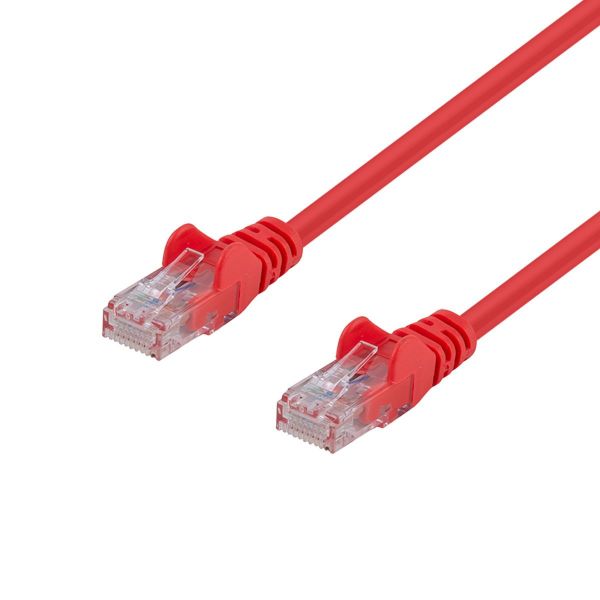 DYNAMIX PLR-C6A-7H - 7.5m Cat6 Red UTP Patch Lead T568A 250MHZ 24AWG Unshielded Plug.