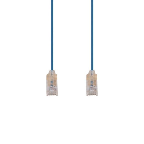PLSE-C6-0-75 - DYNAMIX PLSE-C6-0-75 - 0.75m Cat6A 10G Blue UTP LSZH Patch Lead 30AWG 802.3af Unshielded Plug.