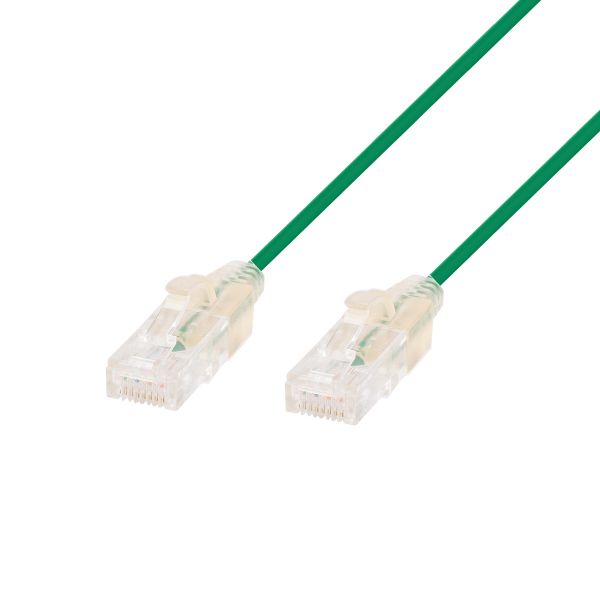 DYNAMIX PLSG-C6-0-15 - 0.15m Cat6A 10G Green UTP Patch Lead 30AWG 8023af Unshielded Plug.