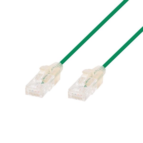 DYNAMIX PLSG-C6-2 - 2m Cat6A 10G Green UTP LSZH Patch Lead 30AWG 802.3af Unshielded Plug.
