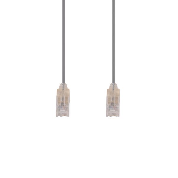 DYNAMIX PLSGY-C6-0-15 - 0.15m Cat6A 10G Grey UTP Patch Lead 30AWG 8023af Unshielded Plug.