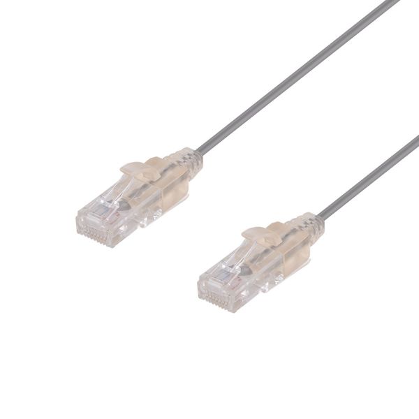 DYNAMIX PLSGY-C6-0-75 - 0.75m Cat6A 10G Grey UTP LSZH Patch Lead 30AWG 802.3af Unshielded Plug.
