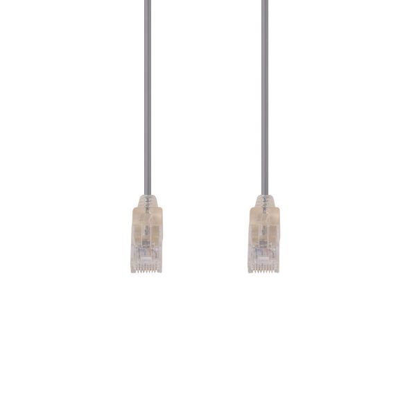 DYNAMIX PLSGY-C6-2 - 2m Cat6A 10G Grey UTP LSZH Patch Lead 30AWG 802.3af Unshielded Plug.