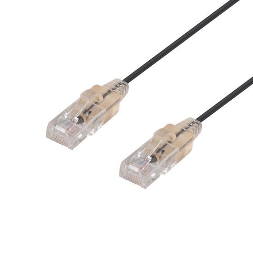 PLSK-C6-0-15 - DYNAMIX PLSK-C6-0-15 - 0.15m Cat6A 10G Black UTP Patch Lead 30AWG 8023af Unshielded Plug.