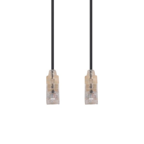 DYNAMIX PLSK-C6-0-15 - 0.15m Cat6A 10G Black UTP Patch Lead 30AWG 8023af Unshielded Plug.