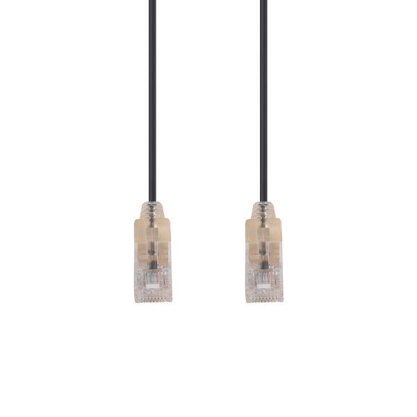 DYNAMIX PLSK-C6-0-15 - 0.15m Cat6A 10G Black UTP Patch Lead 30AWG 8023af Unshielded Plug.