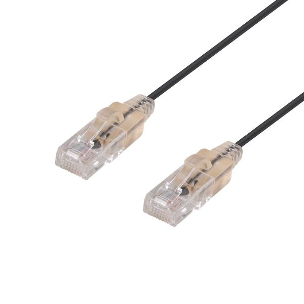 DYNAMIX PLSK-C6-2-5 - 2.5m Cat6A 10G Black UTP LSZH Patch Lead 30AWG 802.3af Unshielded Plug.